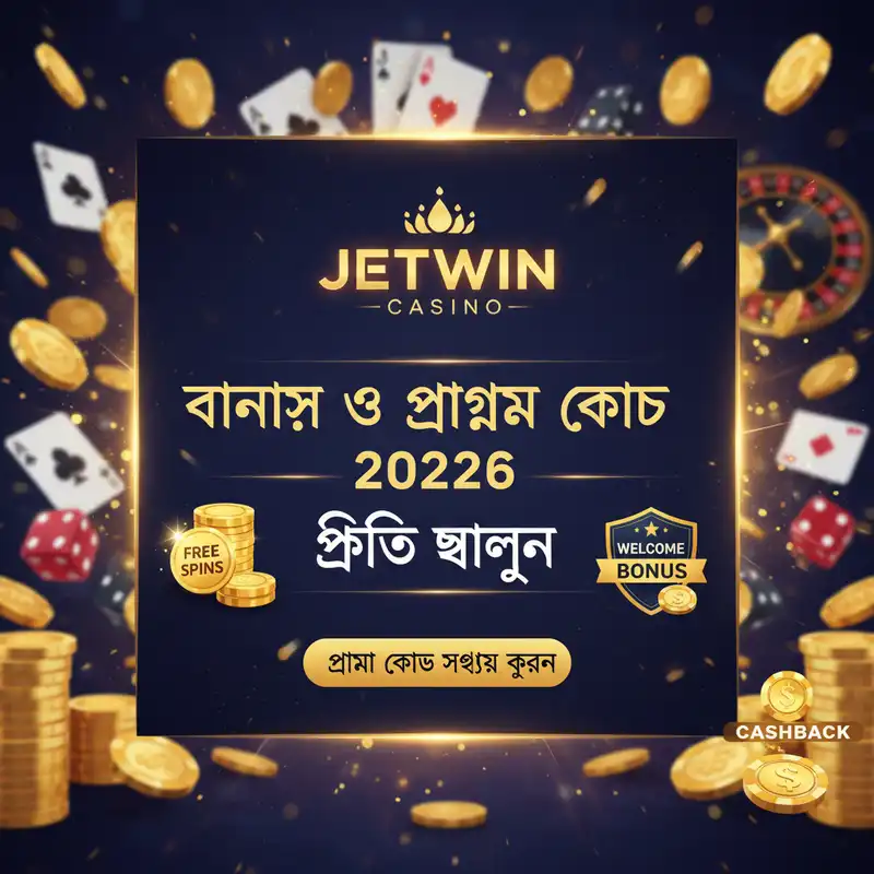 Jetwin Casino বোনাস ও প্রোমো কোড ২০২৬